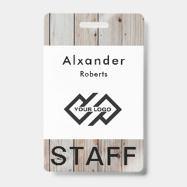 Nome do funcionarios Crachá Logotipo personalizado