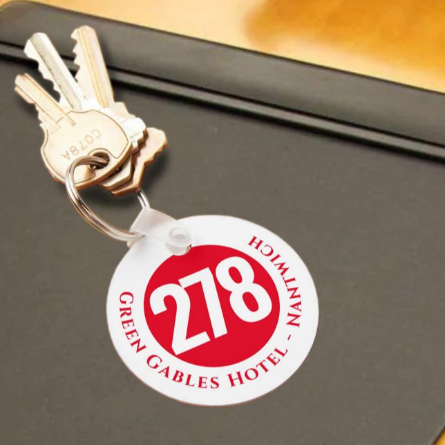 Nome do Hotel Plus Número da Sala em um Chaveiro (Criador carregado)