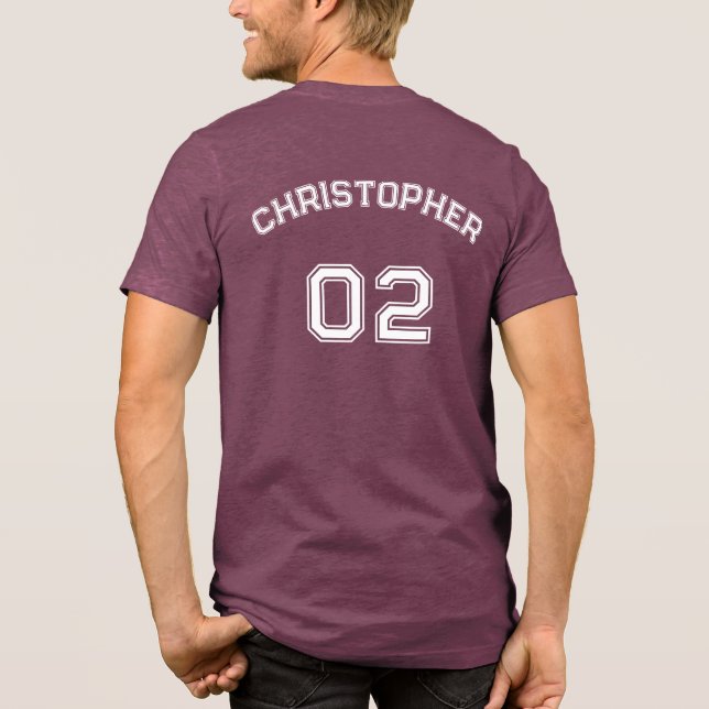 Nome do jogador de crio Jersey Número Mens Maroon (Verso)