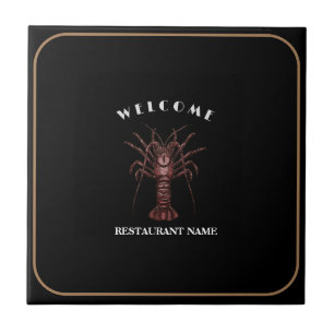 Nome do logotipo do restaurante Lobster de boas-vi