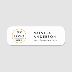 Nome do logotipo nome de etiqueta branco divisor P