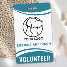 Nome do logotipo personalizado Crachá para ID do v