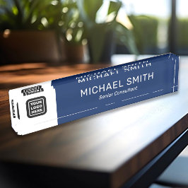 Nome do logotipo personalizado Título Marinho eleg