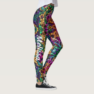 Nome do Miçanga de Leggings do Mardi Gras