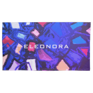 Nome do monograma abstrato azul marinho colorido