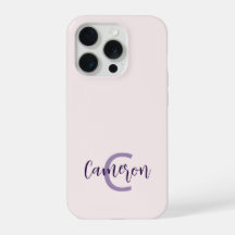 Nome do Monograma - Blush Sólido Minimalista