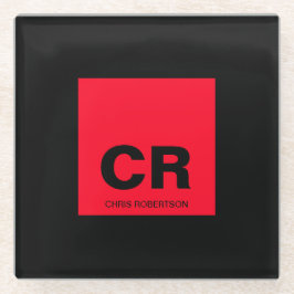 Nome do Monograma Crio Vermelho Preto Presente Per