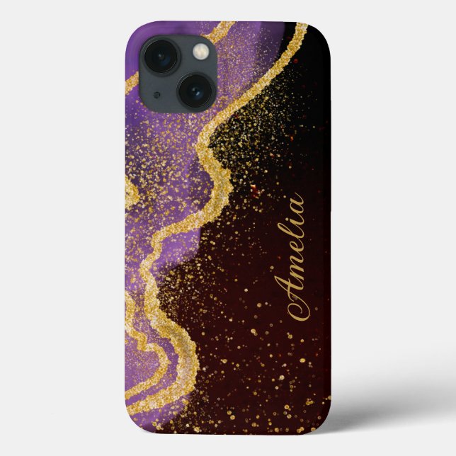 Nome do monograma da Glitter Elegante (Verso)