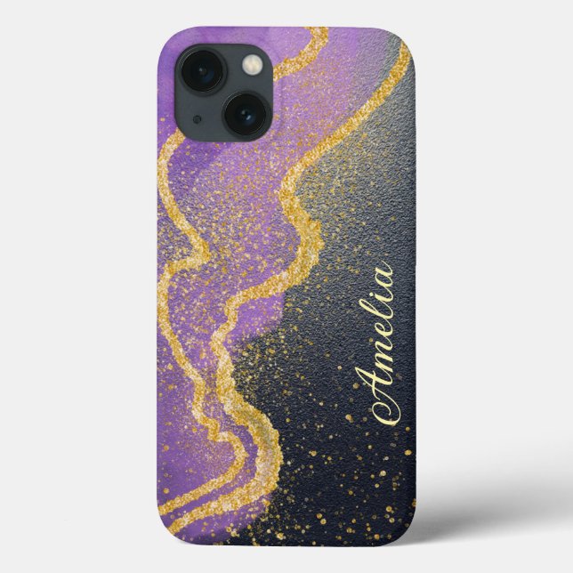 Nome do monograma da Glitter Elegante (Verso)