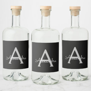 Nome do Monograma da Rapariga do Script Moderno Bl