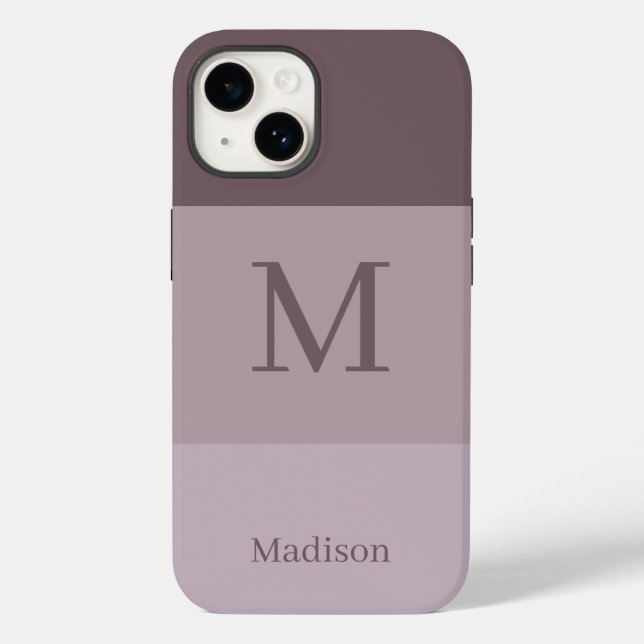 Nome do Monograma da Vintage Mauve (Verso)