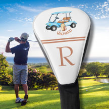Nome do Monograma do Carrinho de Golfe Personaliza