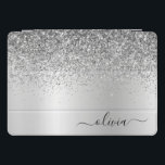 Nome do Monograma do Glitter Sparkle Glam Metal<br><div class="desc">Folha de Prata Folha Metálica Brilhante Folha Metálica Esfregada Monograma de Nome do Laptop. Isto faz o doce e perfeito aniversário de 16 anos,  casamento,  chá de panela,  aniversário,  chá de fraldas ou festa de solteira presente para alguém que ama luxo de luxo e estilos quíticos.</div>