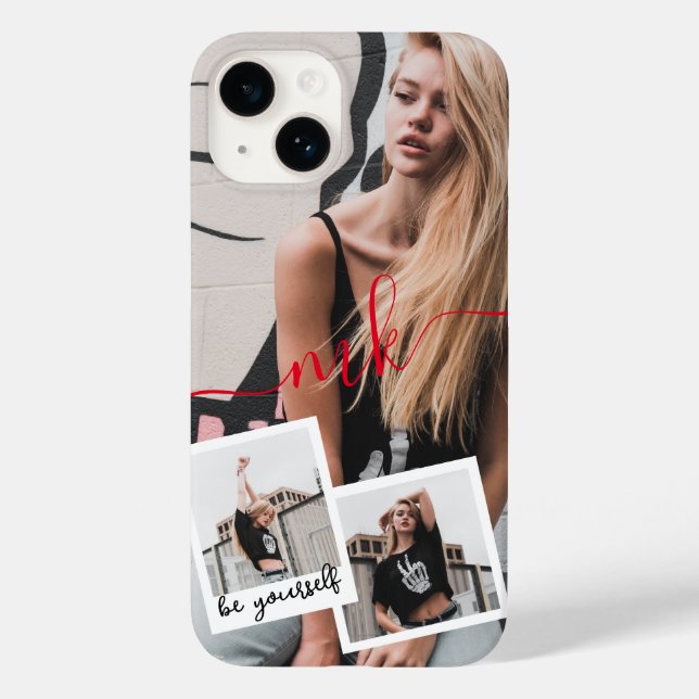 Nome do Monograma e Cotação de Colagem de Fotos Pe (Verso)