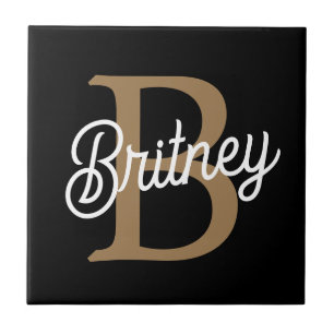 Nome do Monograma Elegante Moderno Script Dourado