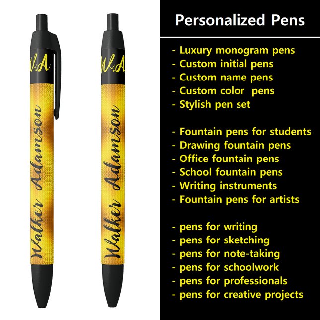 Nome do Monograma Inicial Personalizado, Canetas d (Fountain pens for students
Drawing fountain pens
Office supplies fountain pens
School fountain
)