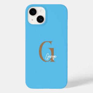 nome do monograma personalizado azul