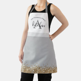 Nome do monograma personalizado de brilho dourado