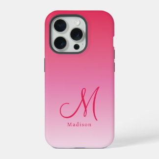 Nome do Monograma Personalizado de Gradação Rosa R