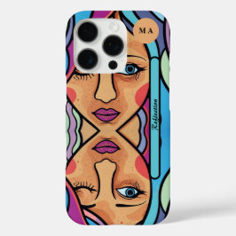 Nome do monograma personalizado de reflexão