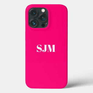 Nome do monograma personalizado minimalista fúcsi