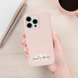 Nome do Monograma Personalizado Moderno - Rosa<br><div class="desc">Capas de iphone Rosa do Nome do Monograma Personalizado Moderno</div>