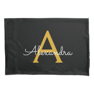 Nome do Monograma Rapariga de Script Moderno Doura