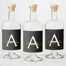 Nome do Monograma Rapariga de Script Moderno Doura