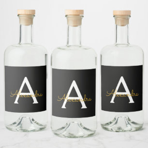 Nome do Monograma Rapariga de Script Moderno Doura