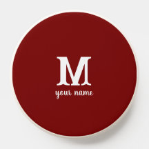 Nome do Monograma Vermelho simples