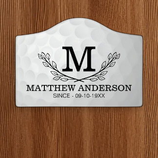 Nome do Padrão de Bola de Golfe Personalizada Mono