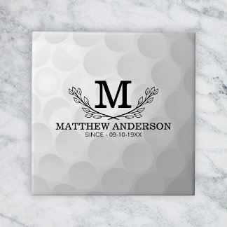 Nome do Padrão de Bola de Golfe Personalizada Mono