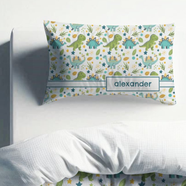 Nome do Padrão T Rex Colorido Dinossaur Pillowcase (Criador carregado)