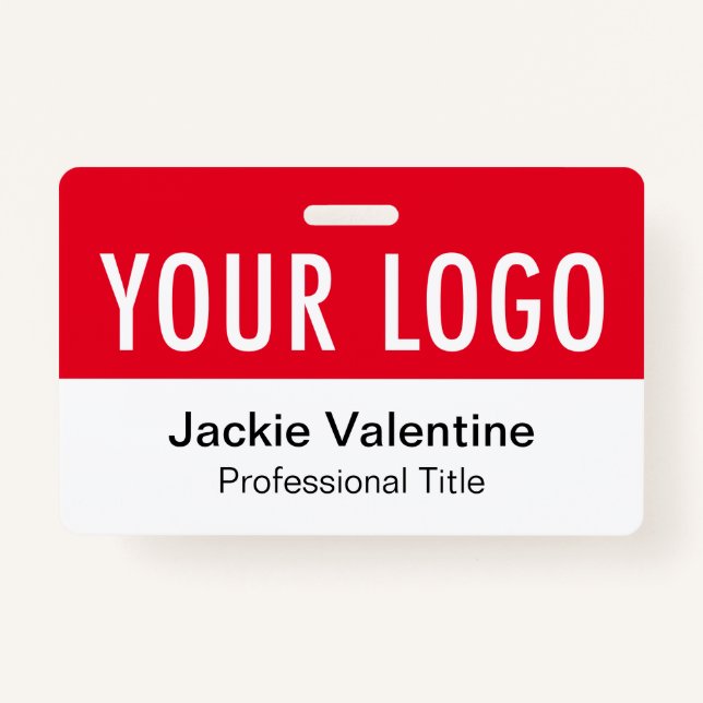Nome do PVC vermelho Crachá Logotipo horizontal Et (Frente)