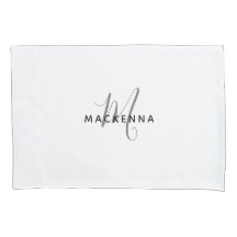 Nome do Script de Girly Monograma Branca Minimalis