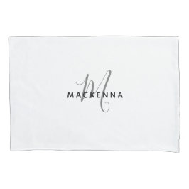 Nome do Script de Girly Monograma Branca Minimalis