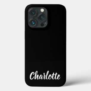 Nome do script na moda preto branco moderno