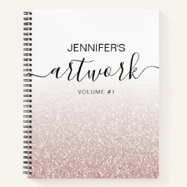 Nome do Sketchbook da Girly Ombre da Glitter Doura