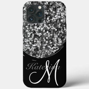 Nome do Sparkle do Silver Negro Personalizado