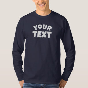 Nome do Texto do Cliente Camisa Masculina Manga Lo