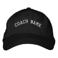 Nome do treinador Boné bordado personalizado preto