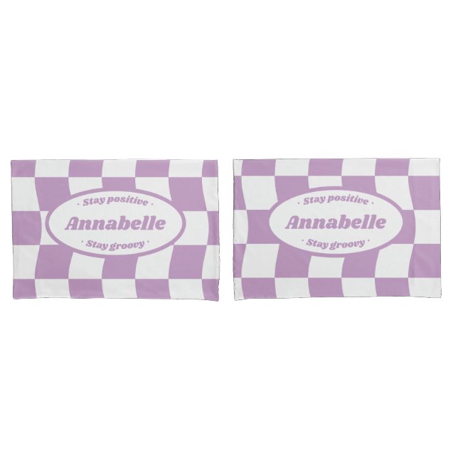 Nome do Verificador de Pastel Purple White Wavy (Frente - conjunto)