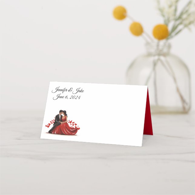 Nome dobrado Inserir Casal de Casamento de Cartão (Frente)