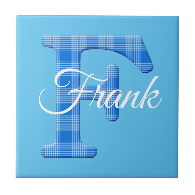 Nome dos rapazes Carta de Xadrez Personalizada F (Frente)