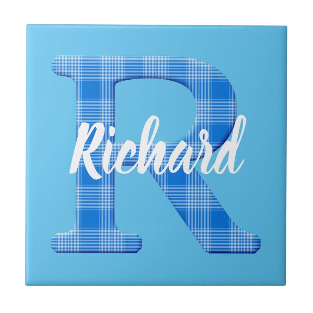 Nome dos rapazes Carta de Xadrez Personalizada R (Frente)