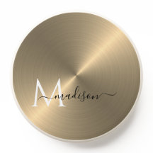 Nome Dourado do Script Metálico Radial