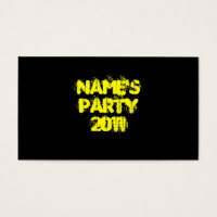 Nome e ano personalizados. Festa. Amarelo e Preto