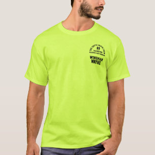 Nome e camiseta de título da tripulação de licenci