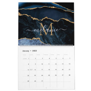 Nome e Carta Personalizados do Calendário da Lista
