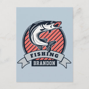 Nome e cor personalizados Cartão postal Fisher